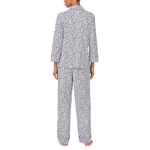 Lauren Ralph Lauren Women's Comfortable 3/4 Sleeve Notch Collar Long Pants Pajama Set for Nightwear
| Lauren Ralph Laur