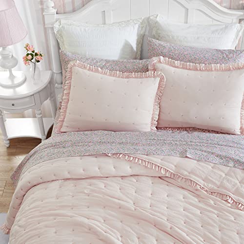 Laura Ashley Queen Quilt Set for All Season Comfort (Hailee Pink, Full/Queen) OEKO-TEX STANDARD 100  
Laura Ashley Queen