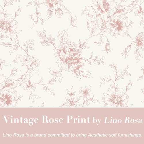 Pink Floral Curtains Cute Vintage Sheer Light Blush Flower Patterned for Girls Bedroom 2 Panels
| Boho Shabby Chic Pink