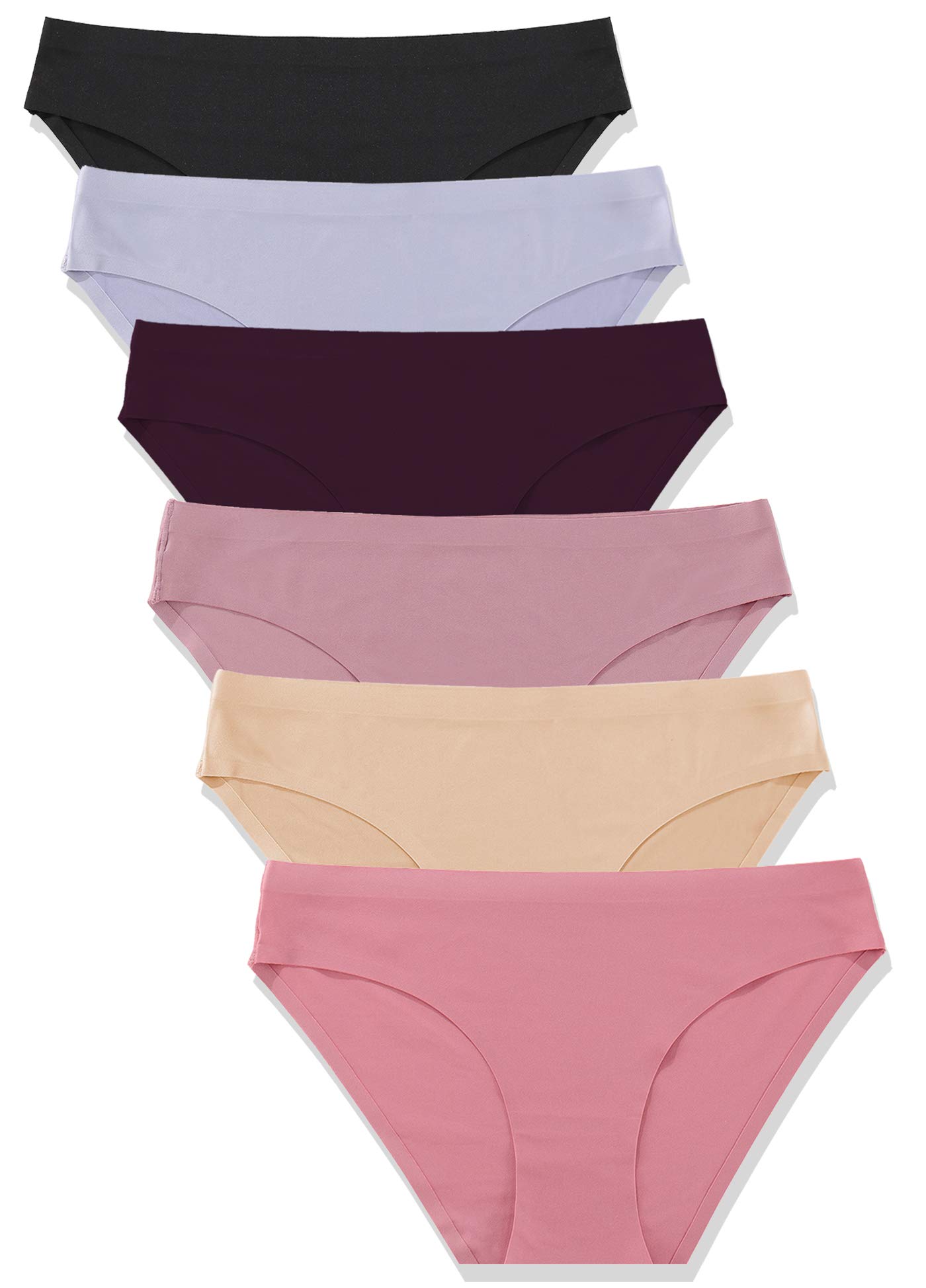 FINETOO Soft Stretch No Show Briefs for Women XS-XL
FINETOO 6 Pack Seamless No Show Briefs for Women Soft Stretch Invisi