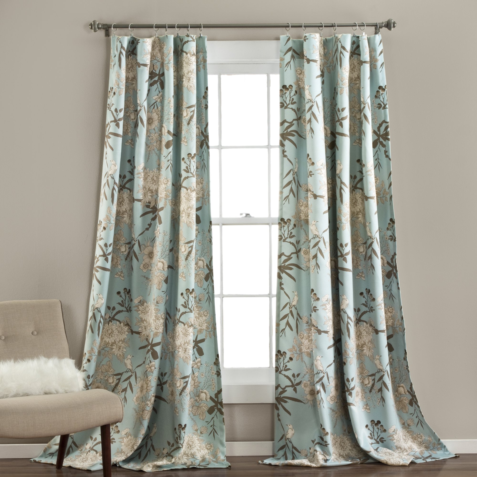 Lush Decor Botanical Garden Curtains Blue Living Room Window Drapes Set
| Lush Decor Botanical Garden Curtains Blue Bed