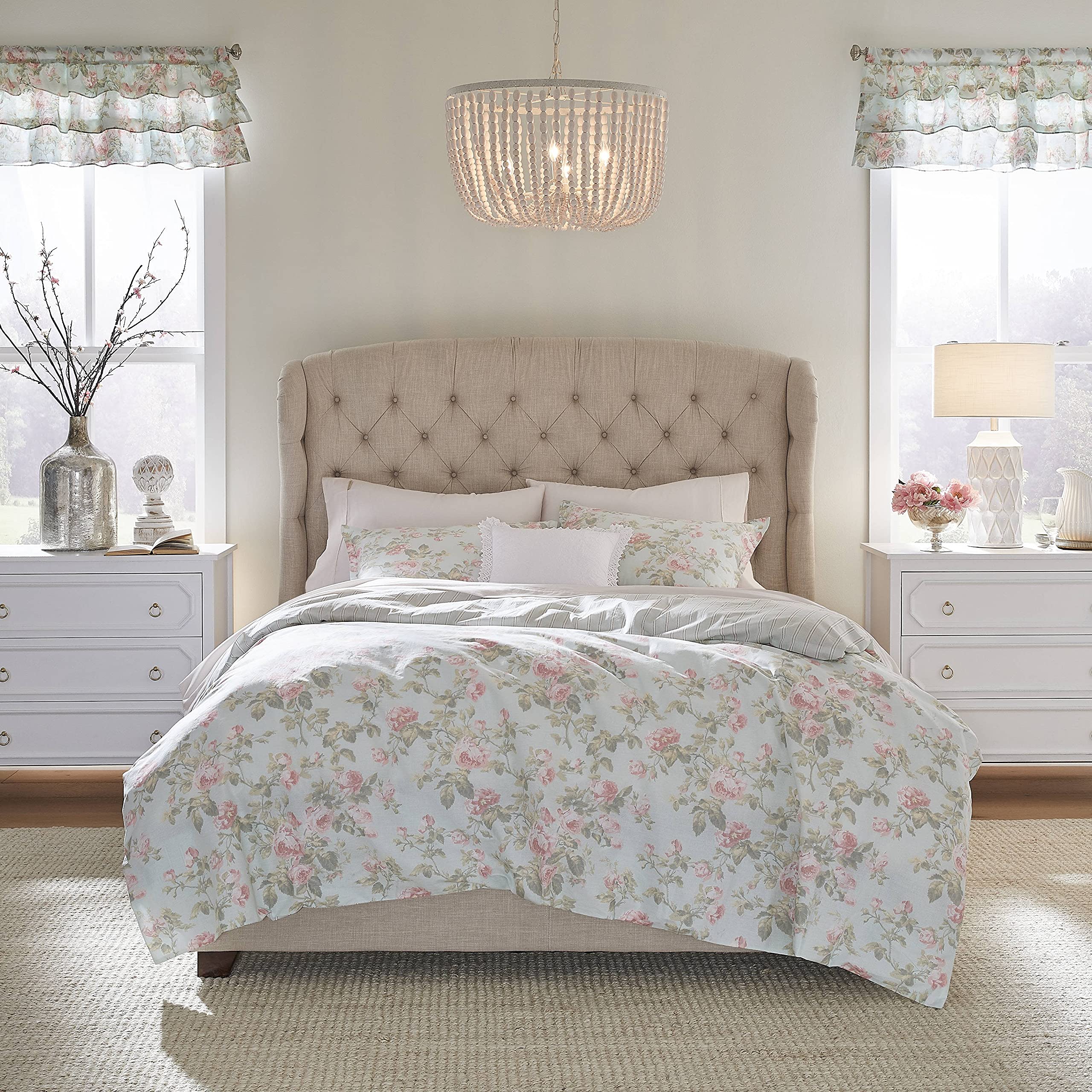 Laura Ashley Home Queen Duvet Cover Set for All Seasons
| Reversible Cotton Bedding from Laura Ashley Home for All Ages